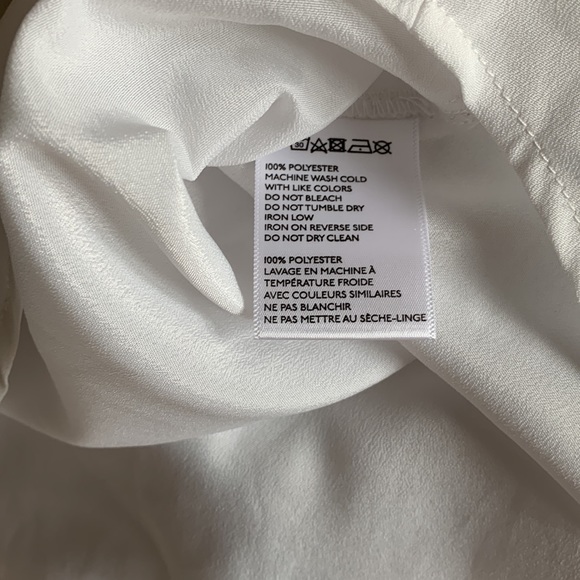 🦄 *3 /$10* Cooperative white collar top with center cut - Picture 9 of 9